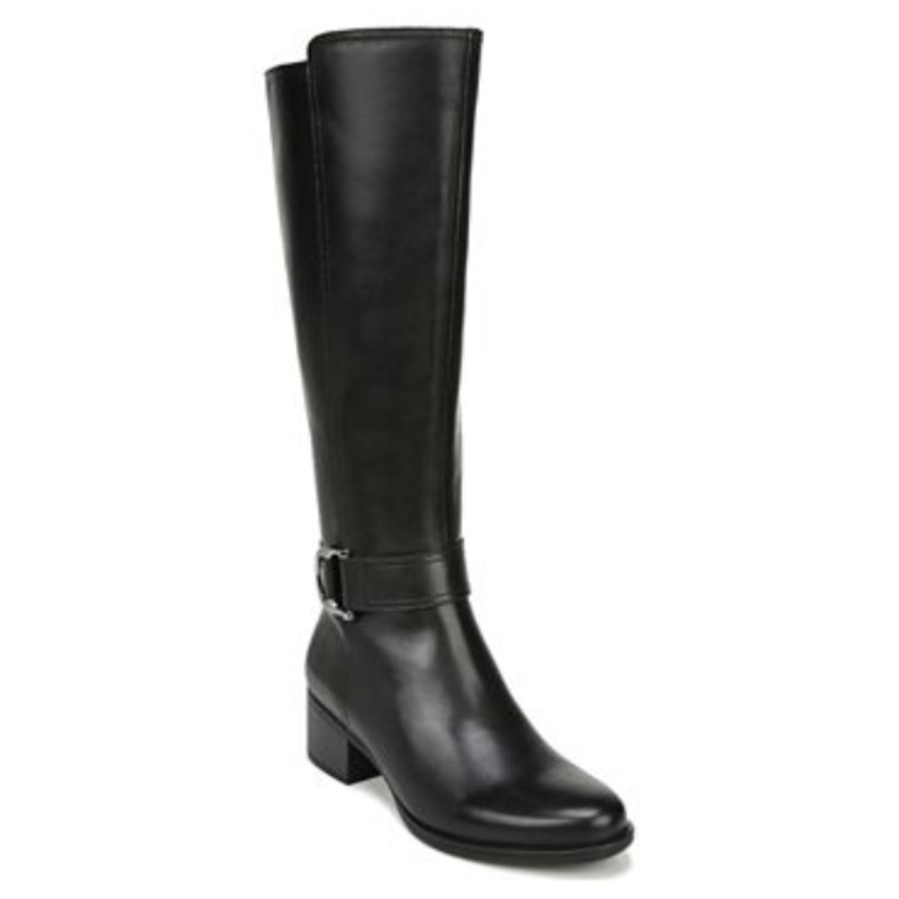 Black high shaft leather boots - Picture 6 of 10